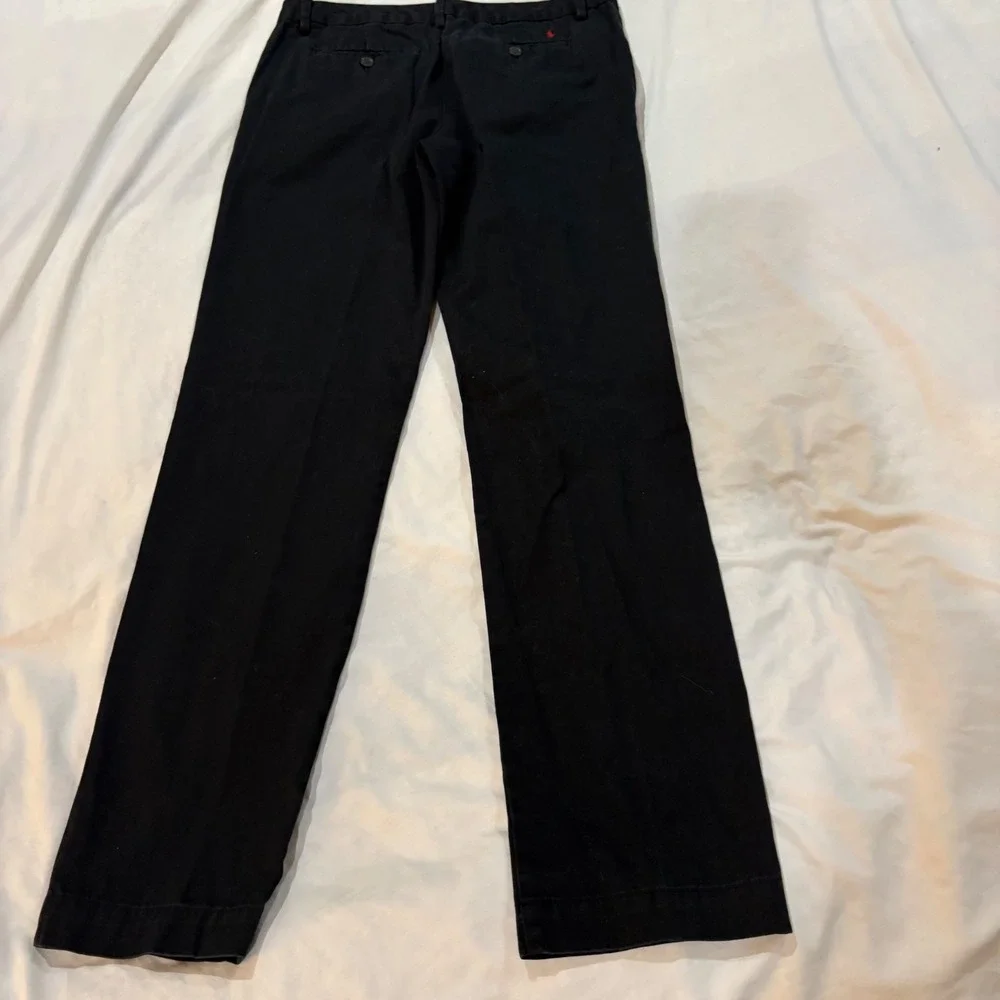 Polo Ralph Lauren Boys Black Chino Pants Size 18 Straight Leg Preppy Trousers